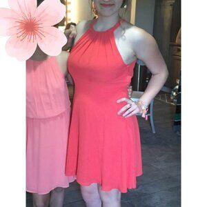 Express size 10 peach dress, worn once, slight pilling as pictured